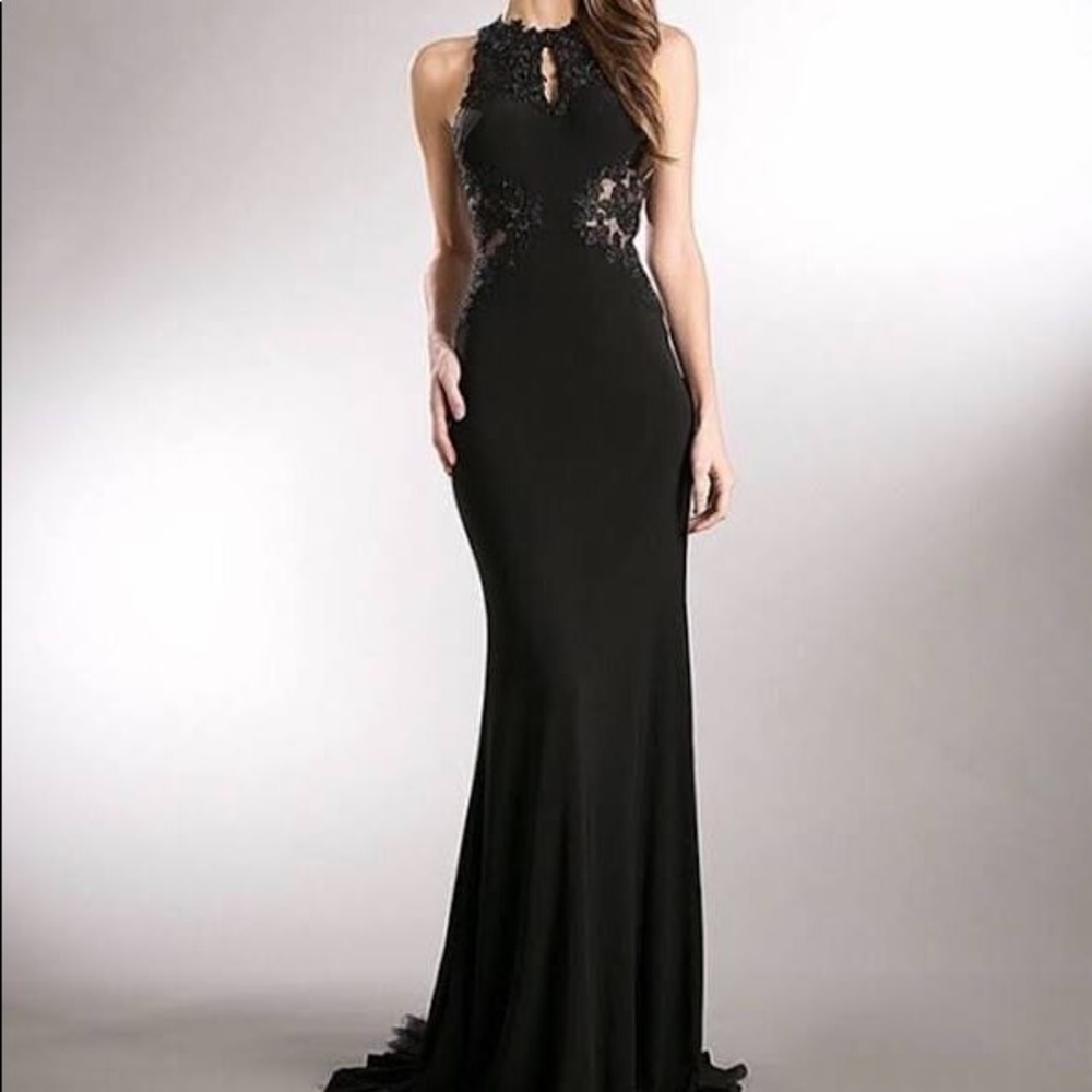 Amelia Couture Black dress see through elegant